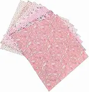 Pink Flowers Cotton Fabric Squares Quilting Sewing DIY Craft Patchwork PRECUT Bedding Suite (50 * 50cm)