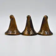 10pcs Natural Tiger's Eye Quartz Crystal Carved Wizard Hat Chakra Mineral Decor
