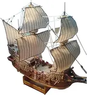 Sailing Boat Kits DIY Hobby Ship, Boat Gift Toy, Desk Decoration, 1:100 Scale Paper Sailboat Ship Kits for Gifts