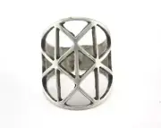 Adjustable Ring Antique Silver Plated brass (18mm 8US inner size) 2750