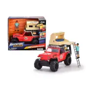 Adventure Force Jeep Overlander Play Vehicle, Roof Tent, Posable Figure,Lights