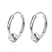 3PCS Copper Woman Fashion Jewelry White Fungus Circle Retro Simple Earrings