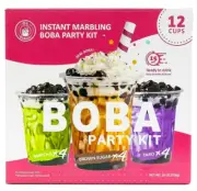 CLEARANCE! O’s bubble Instant Boba Party Kit 12 Cups Best Before date 09/26/2024