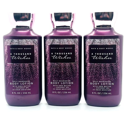 3-Pack Bath & Body Works A Thousand Wishes Daily Nourishing Body Lotion 8 fl.oz