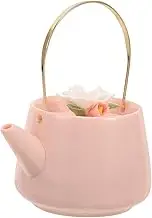 Yardenfun Retro Ceramic Teapot for Stovetop Use Lightweight Chinese Style Tea Kettle for Kung Fu Tea Ceremonies Easy to Clean Minimalist Design