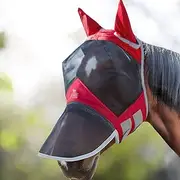 Harrison Howard CareMaster Pro Luminous Fly Mask Full Face Ruby (M; Cob)