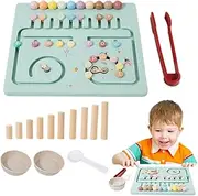 Furtryvl Color and Number Maze | Hand-Eye Coordination Wooden Board,Toddler Activities Preschool Math Game for Kids, Boys, Girls, Daughter, Son