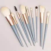 Makeup Brush Set 10 Pcs Premium Synthetic Foundation Powder Concealers Eye shadows Blush Makeup Brushes，Grey