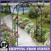 1-4X Heavy Duty Metal Garden Arch Pergola Pavilion Outdoor Climbing Plant Arbour