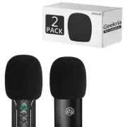 Geekria Foam Windscreen for 1.6" Diameter Microphones (2 Pack)