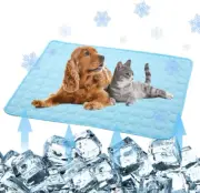 Pet Cooling Mat for Dogs and Cats, Mesh Fabric, 28X22In, Ice Silk Material, Wash