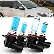 SPBRTBUB headlight Bulbs compatible with Toyota RAV4 (2006-2012) &（1998-2000） Lights, 9005/Hb3/H10 High Beam & 9006/HB4 Low Beam Light Bulbs, Pack of 4