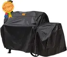 Highland Offset Smoker Cover, Heavy-Duty Weather-Resistant Grill Cover, Black