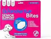 Wonderfur Senior Support Bites - Freeze-Dried, Vet-Endorsed Probiotic & Kefir Yogurt Treats with Superfoods & Nutrients for Senior Dogs, Human-Grade, Australian Made