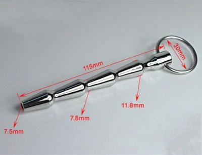 Male Urethral Stretching Sound Stainless Steel Beads New Dilator