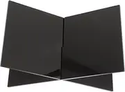 ABOOFAN Acrylic Book Holder Open Large Book Display Stand Reading Stand Quran Bible Book Stand Shelf Magazine Cookbook Display Holder for Magazines Textbooks Black