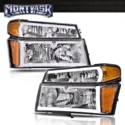 Fit For 04-12 GMC Canyon/Chevy Colorado LED DRL Amber Corner Headlights Lamps (for: Isuzu)