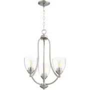 Quorum International 6069-3-265 Barkley Mini Chandelier Satin Nickel