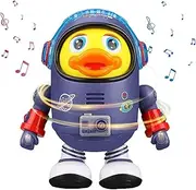 GFORI Dancing Space Duck Toy Battery Operated Toy Figure with Lights and Sounds , Space Elements Designed，Dancing Robot for Infants,Babies,Kids