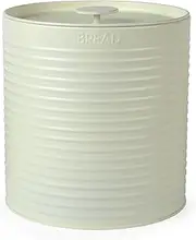 [Russell Hobbs] RH03269CEU7 Ribbed Bread Bin – Metal Bread Box, Large Kitchen Canister, Countertop Storage/Organisation, Durable Powder-Coated Steel, Pull Top Lid, Easy to Clean, Ribbed Design, Cream