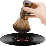 NiHome Vinyl Record Cleaning Brush, Ultra-Fine Fiber Bristles, Beechwood Handle, Safe for Vinyl LP CD Album Care, Retro Design, Multi-Purpose Cleaning Tool
