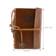 Vintage Retro Leather Bound Journal Blank Notebook Book Sketchbook Travel Diary