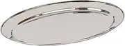 Argon Tableware 60 x 41cm Serving Platter - Stainless Steel Chrome Dinner Tray Oval Plate Extra Large Appetizer Serving Dishes for Party, Events, Table Service, Snack Platters