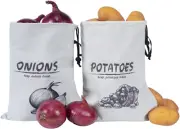 Potato Onion Storage Bag, Reusable Potato and Onion Storage Bag for Pantry, V...