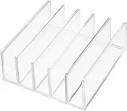 Angoily Transparent Book Shelf Multipurpose Office Storage Rack Desktop File Organizer for Book Sorting Study Supplies Lightweight Material for Easy Movement