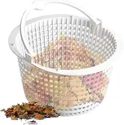 Pool Filter Basket - Anti-Clogging Filter,Handle Equipped Pool Skimmer Basket for Deribs Leaves Cleaning Pond Skimming Supply