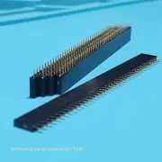 5pcs Straight Female Single Row 40 Pin Black Header Strip 2.54mm PCB Connector