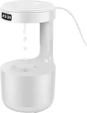 Anti Water Drop Humidifier Cool Mist Ultrasonic Air Humidifier Anti-Gravity Design with Time Display with White Noise and Night Light for Office, Bedroom, Children's Room