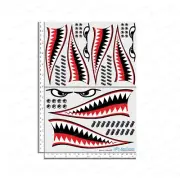 Shark Teeth R/C RC 1:10 Scale Sticker Eye Mouth Missile Plain Bomb Graphic Decal