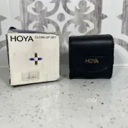HOYA Close Up Lens Filter Set 52mm +1 +2 and +4 Threaded Screw On w/ Black Case