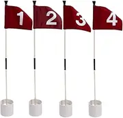 Golf Flagstick - Putting Green Flag for Yard,Golf Pin Flags Cup Set for Driving Range Backyard, Portable 2-Section