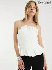 River Island Black Sculpted Colour Block Jumpsuit (H42788) | $136