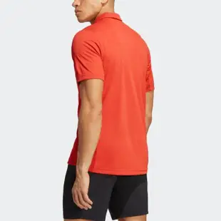 【adidas 愛迪達】Club 3str Polo 男 POLO衫 短袖 上衣 運動 網球 訓練 亞洲版 橘紅(HS3271)