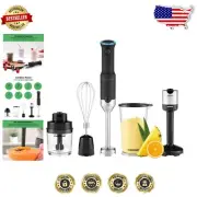 Dishwasher-Safe Immersion Blender Set with Speed Control for Effortless Cooking