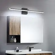 Black Modern Wall Sconce Bathroom Vanity Wall Lights LED Wall Lighting Fixtures 100cm Long Strip Wall Lights Fitting Minimalist Acrylic Aluminium Warm White Above Mirror (100cm,White Light)