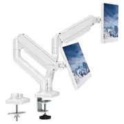 Monitor Arm Dual Screen Holder Single LED Display Desk Mount Bracket up to 32in
