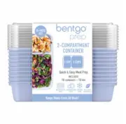 Bentgo Prep 2-Compartment Container 20pcs Set (10 Containers & 10 Lids) Purple