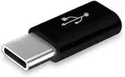 Mirco USB to USB Type C Adapter, Micro-USB Female to USB-C Male Convert Connector for Charging Data Transmission (Black)