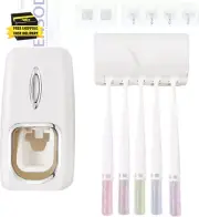 Toothbrush Holder and Toothpaste Dispenser Set, Automatic Toothpaste Squeezer Di