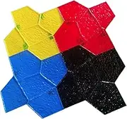 LeeQinersw 4Pcs Outdoor Stone Forms Stone Texture Floppy Mat Art Professional Seamless Stamp Slate Concrete Stamp for Garden Wall Ground