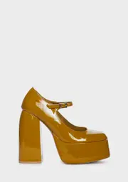 [Koi Footwear] Honey Mustard Sweet Attitude Platform Heels