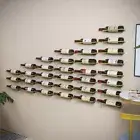 Metal Wine Bottle Holder Wall Mounted Wine Display Shelf Wine Rack Wine Cellar