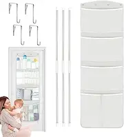 Plushie Storage, Over Door Organizer with 4 Large Pockets, Nursery Bins, Baby Ideas Holder, Animals Stuffy Bags, Plush Animal Nets for Nursery, Dolls