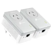 TP-LINK PA4010PKIT 600Mbps Powerline Adapter Kit Power Passthrough Data