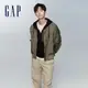 Gap 男女同款 Logo立領工裝飛行外套-草綠色(876979)