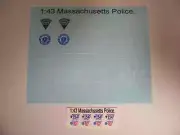 Massachusetts State Police 1/43 Water Slide Decal Set Fits SUV & Cruiser